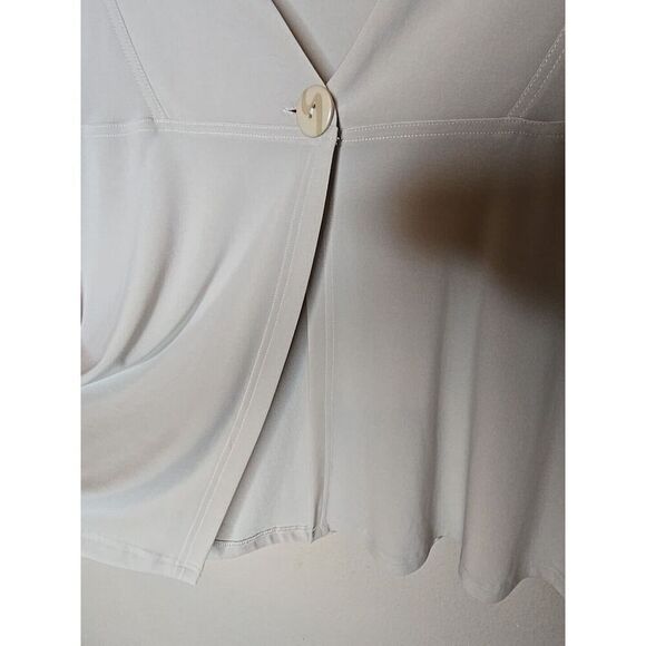 Sympli The Best Canada Open Front One Button Women's Shirt Cardigan Size 6 t70 - Picture 6 of 8